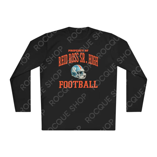 Reid Ross Sr. High Alumni Blackout Football Long Sleeve Tee Black / XS Long-sleeve