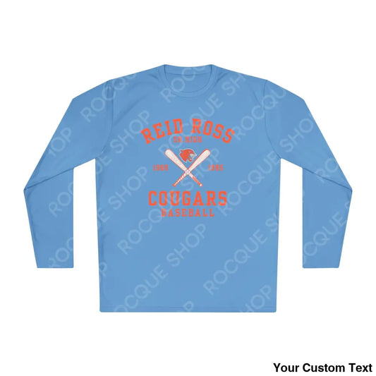 Reid Ross Sr. High Alumni Long Sleeve Baseball Tee Carolina Blue / XS Long-sleeve