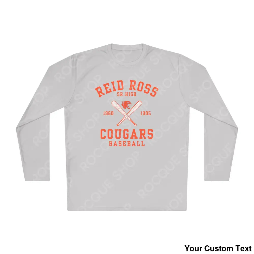 Reid Ross Sr. High Alumni Long Sleeve Baseball Tee Silver / XS Long-sleeve