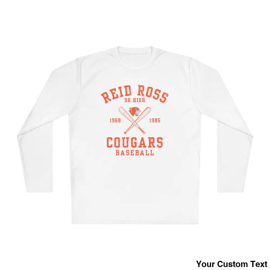 Reid Ross Sr. High Alumni Long Sleeve Baseball Tee White / XS Long-sleeve