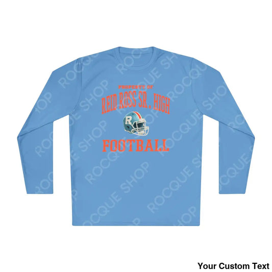 Reid Ross Sr. High Alumni Long Sleeve Football Tee Carolina Blue / XS Long-sleeve