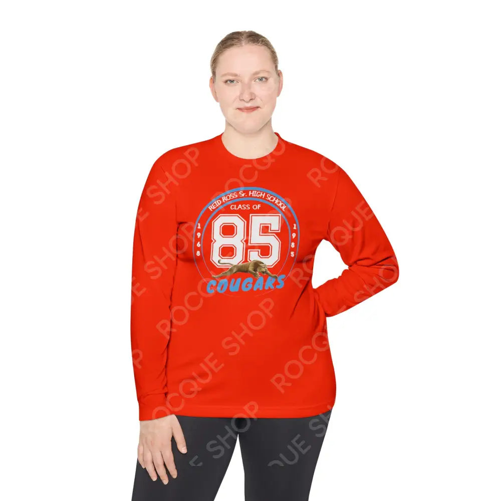 Retro High School Cougars Long Sleeve Tee Long-sleeve