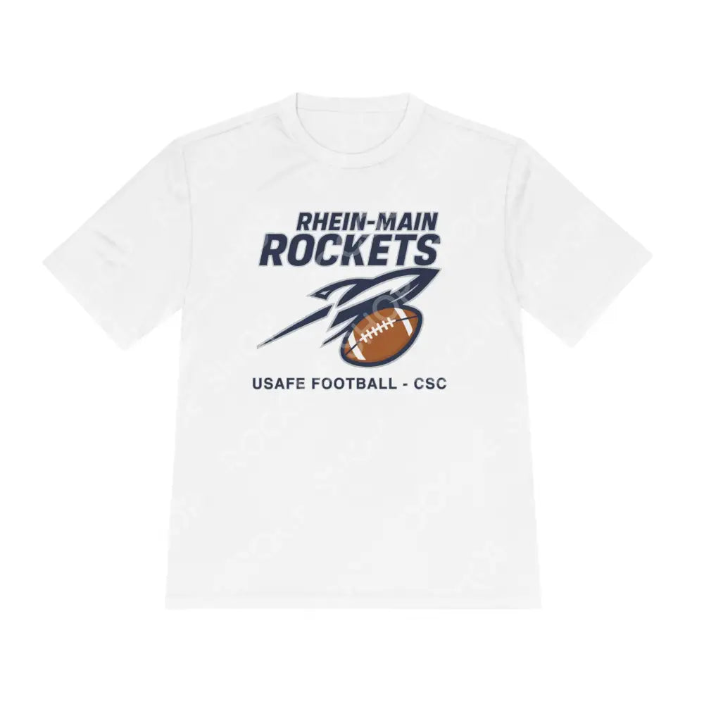 Rhein-Main Rockets Football (Moisture Wicking Tee) - XS / White - T-Shirt