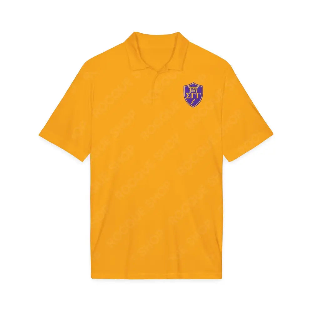 ΣΓΓ Purple Shield Polo - XS / Gold - T-Shirt