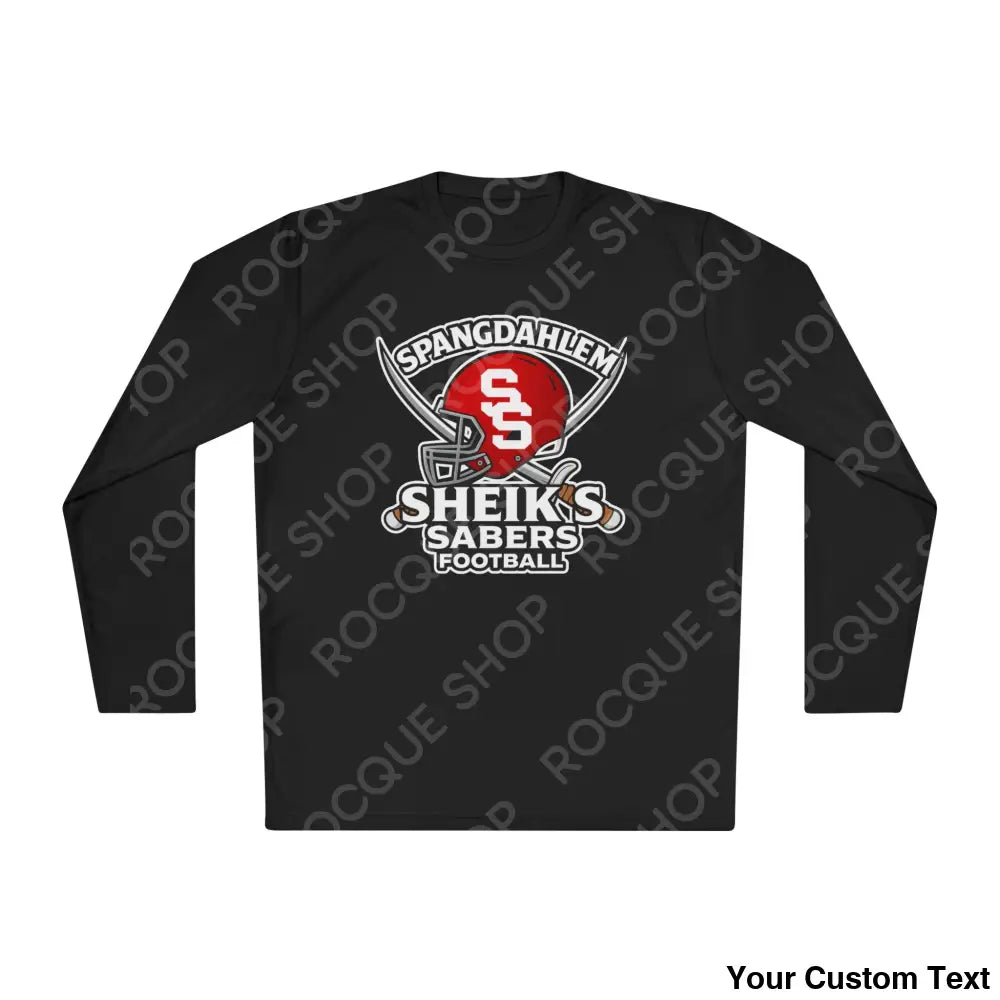 Spangdahlem Sheikhs/Sabers Football Long Sleeve Tee Black / XS Long-sleeve