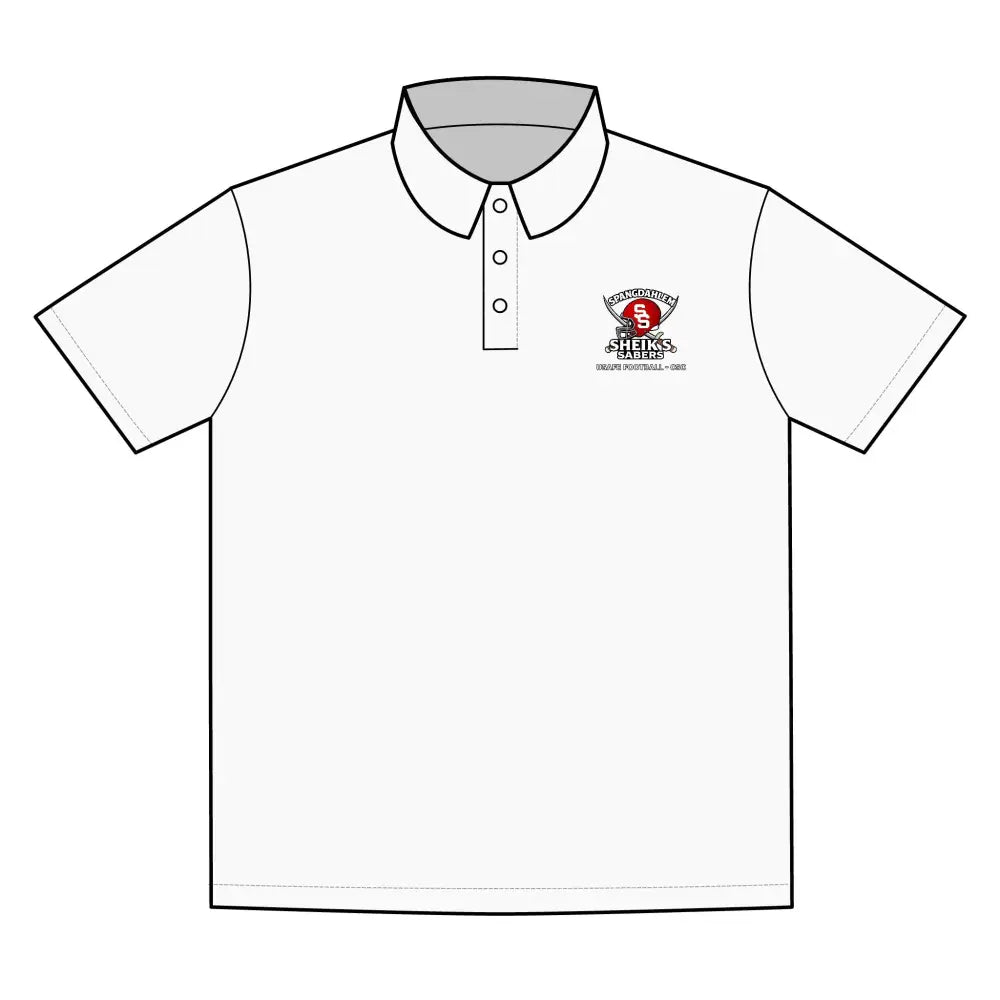 Spangdalem Sheikhs/Sabers Football Alumni Polo Shirt – Official Alumni Gear XS / White T-Shirt