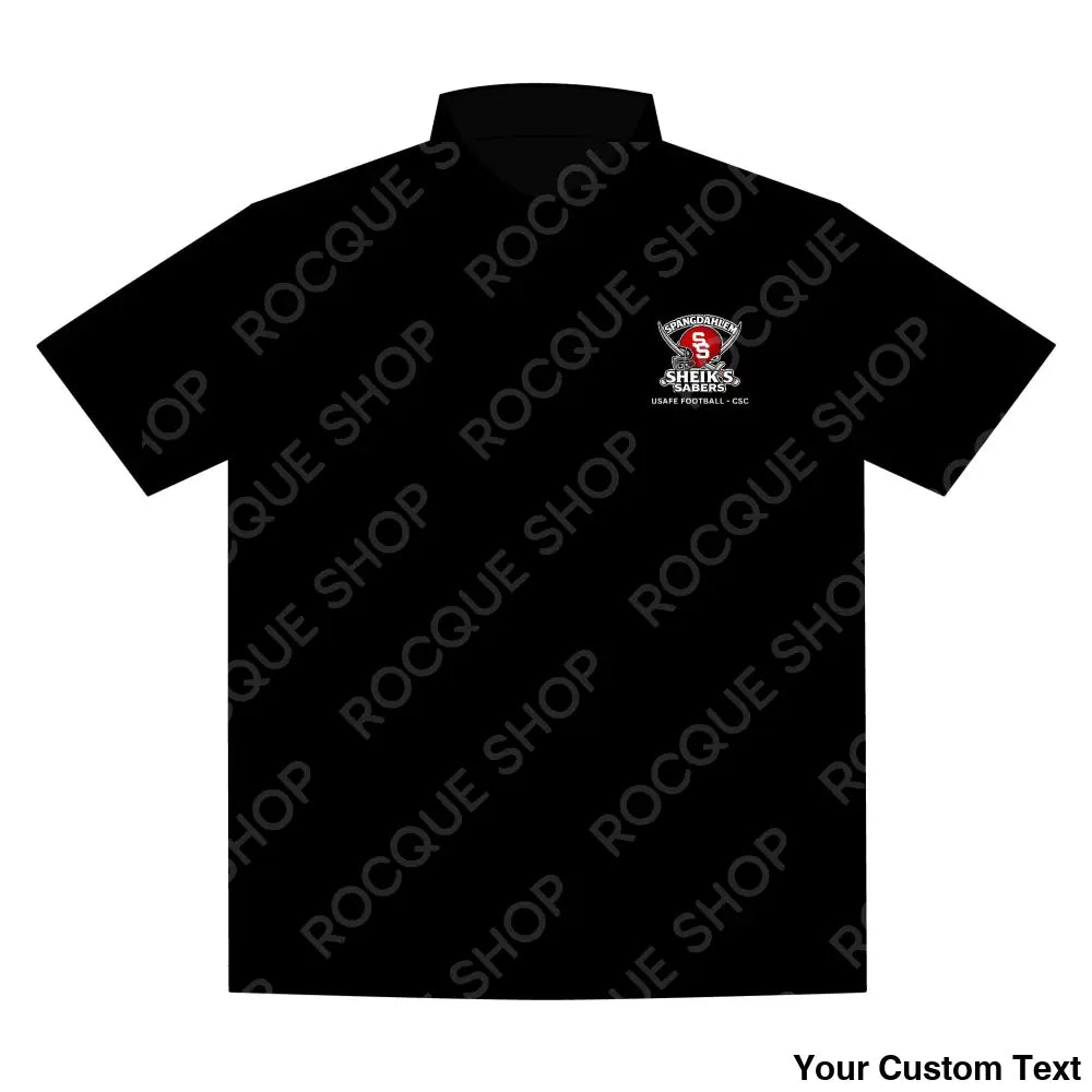 Spangdalem Sheikhs/Sabers Football Alumni Polo Shirt – Official Alumni Gear XS / Black T-Shirt