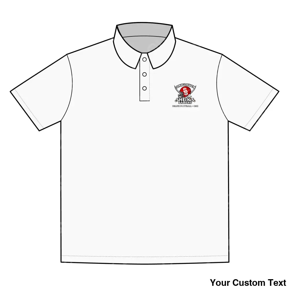 Spangdalem Sheikhs/Sabers Football Alumni Polo Shirt – Official Alumni Gear XS / White T-Shirt