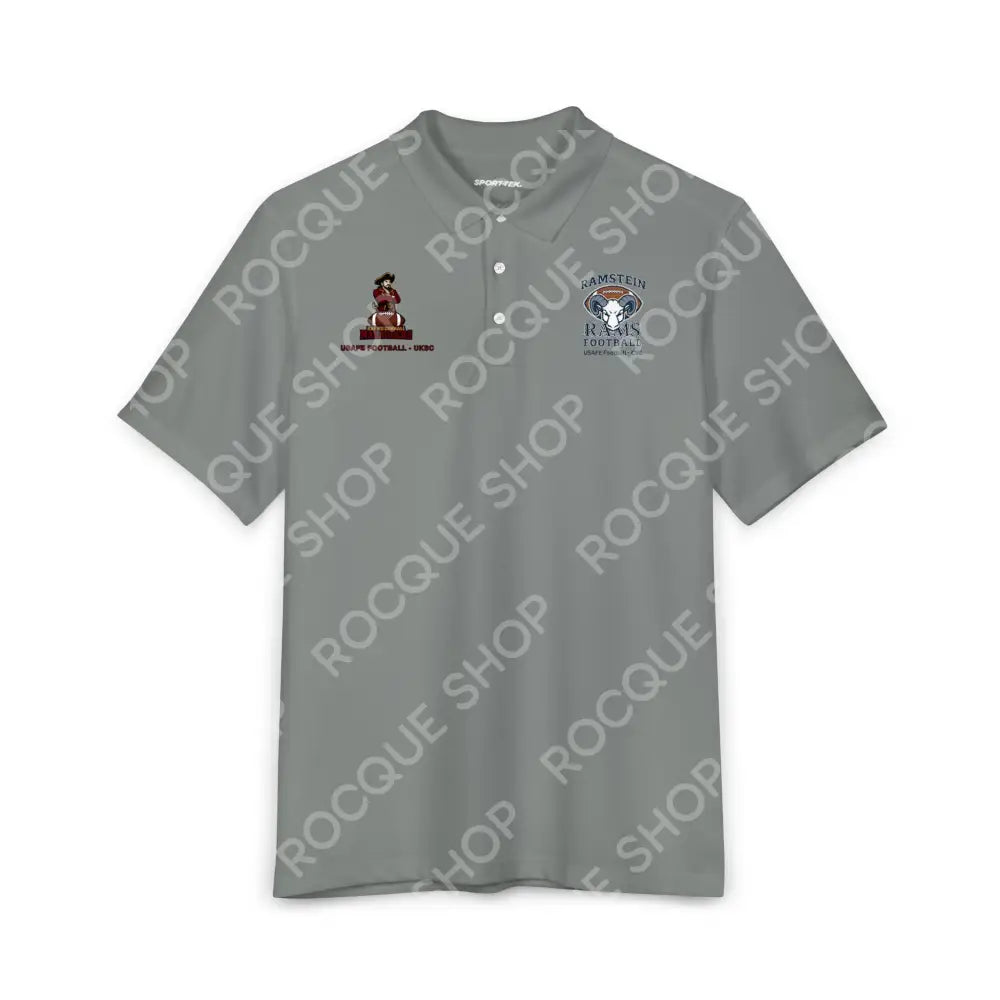 USAFE Dual Heritage Alumni Polo – RAF Mildenhall Marauders & Ramstein Rams - XS / Grey Concrete - T-Shirt
