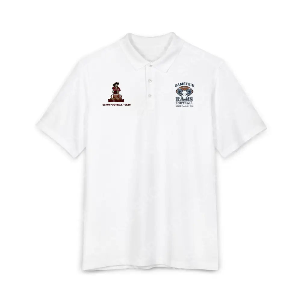 USAFE Dual Heritage Alumni Polo – RAF Mildenhall Marauders & Ramstein Rams - XS / White - T-Shirt