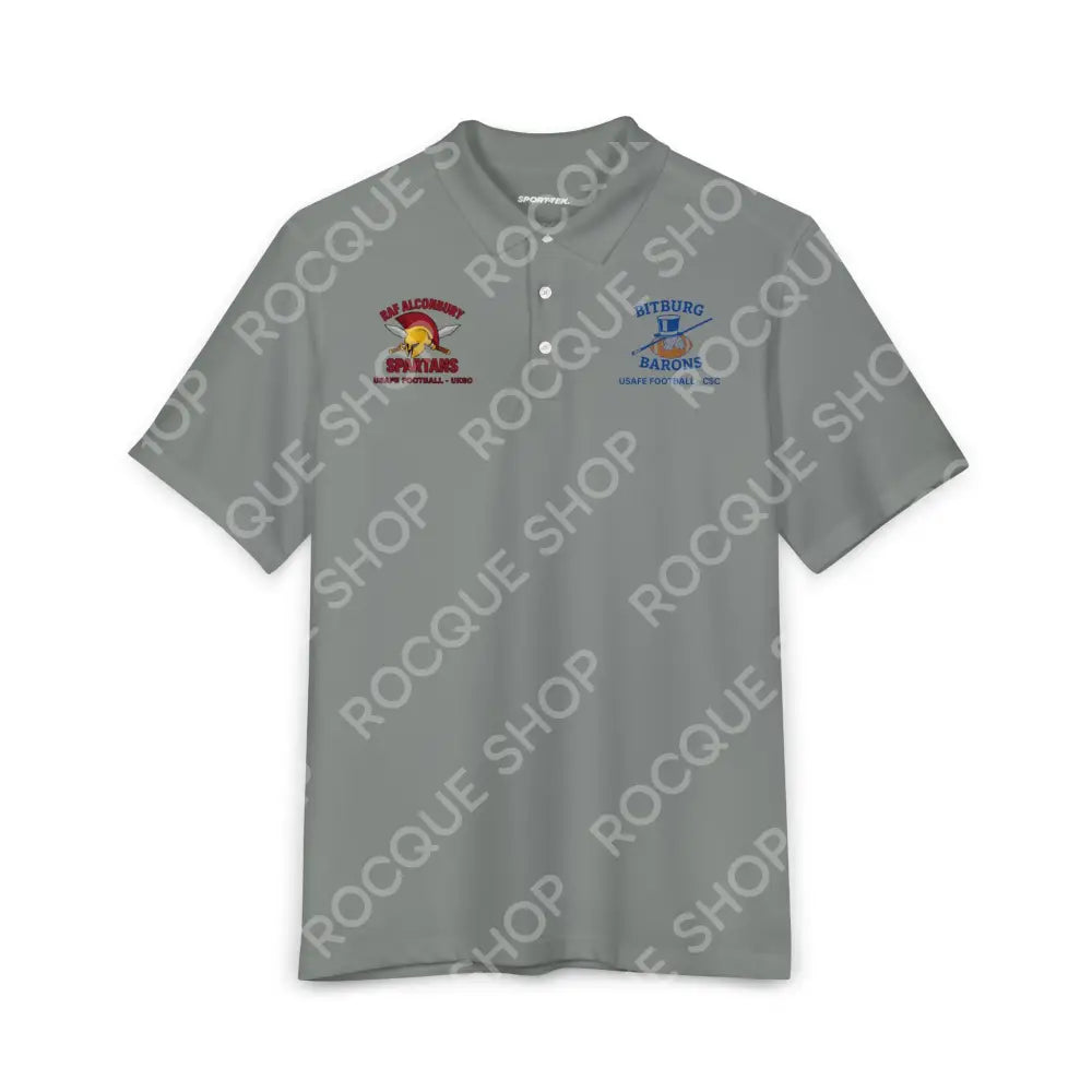 USAFE Dual Heritage Polo | RAF Alconbury & Bitburg Barons - XS / Grey Concrete - T-Shirt