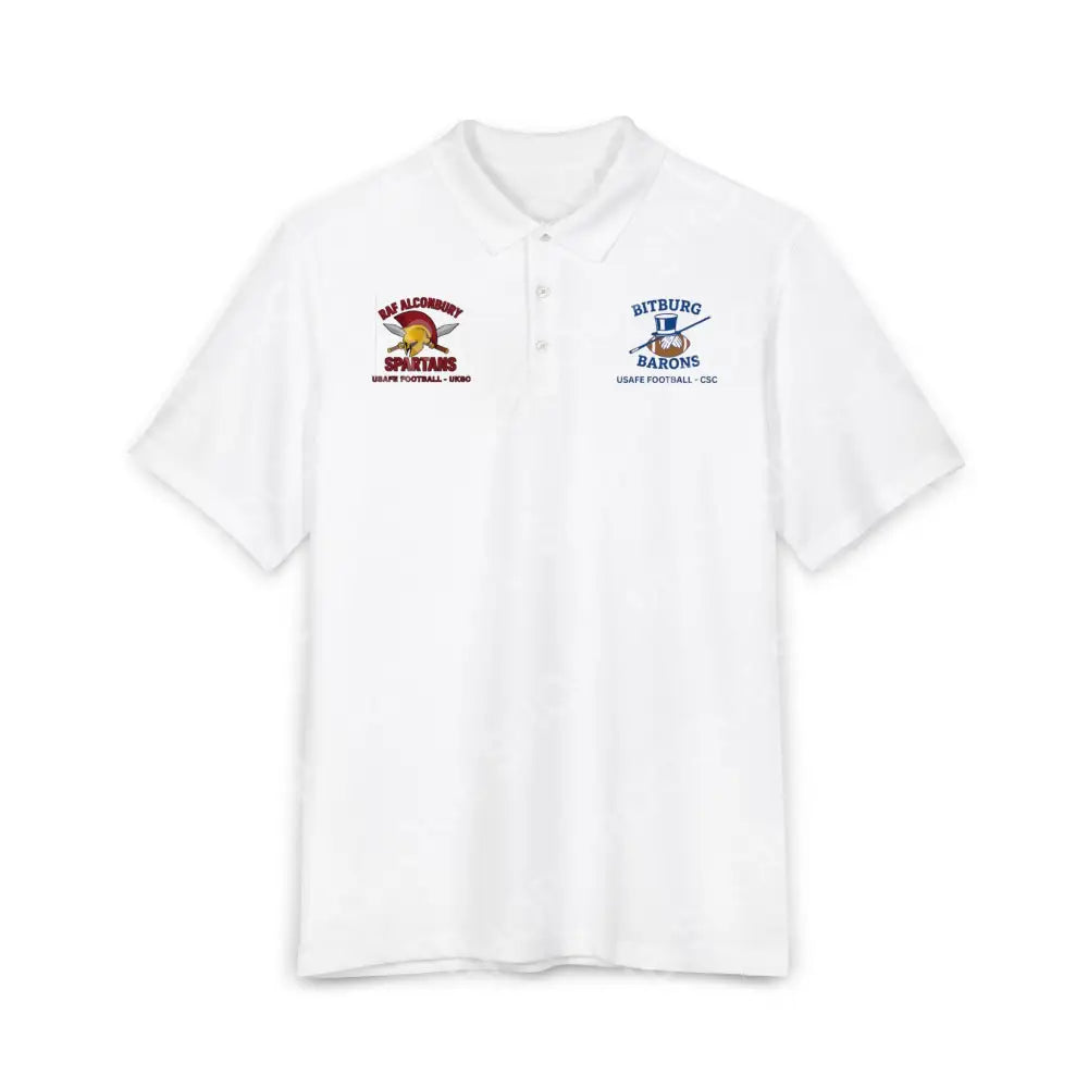 USAFE Dual Heritage Polo | RAF Alconbury & Bitburg Barons - XS / White - T-Shirt
