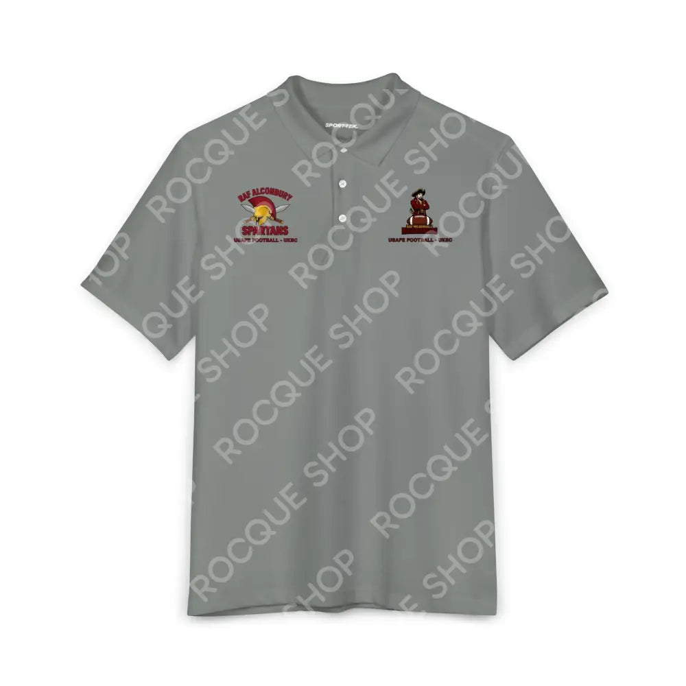 USAFE Dual Heritage Polo | RAF Alconbury Spartans x RAF Mildenhall Marauders - XS / Grey Concrete - T-Shirt