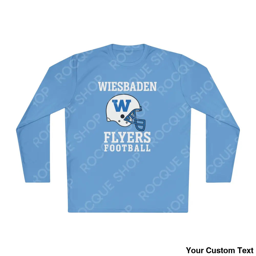 Wiesbaden Flyers Football Long Sleeve Tee Carolina Blue / XS Long-sleeve