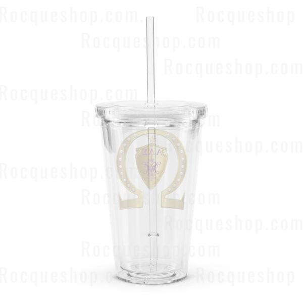 Alpha Delta Sigma Clear plastic tumbler - Image 9