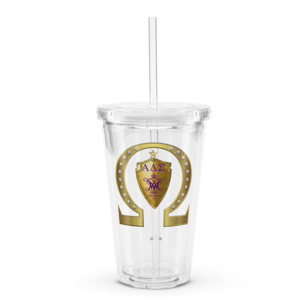 Alpha Delta Sigma Clear plastic tumbler - Image 2