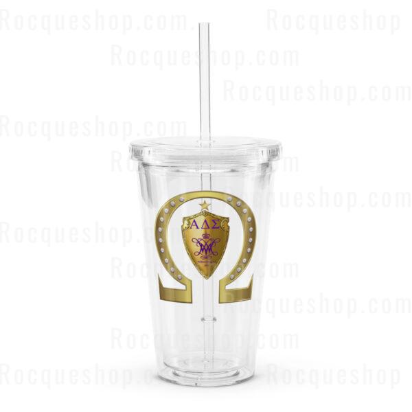 Alpha Delta Sigma Clear plastic tumbler - Image 10