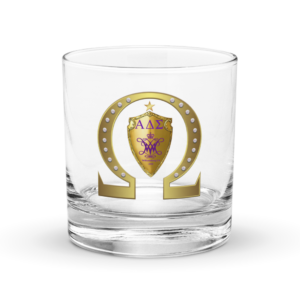 Alpha Delta Sigma Rocks glass